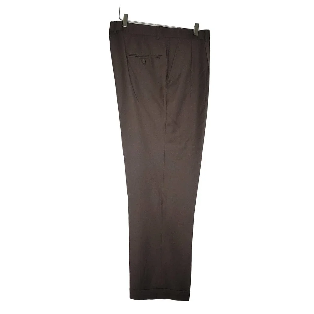 Vittorio St. Angelo Wool Suit 48R Two Piece 4 Button Single Breast Pleat No Vent